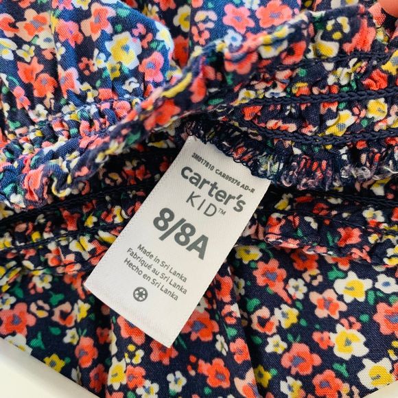 Carter's Little Girls Knee Length Pink Spring Floral Dress | Size: M/8 - Picture 5 of 6